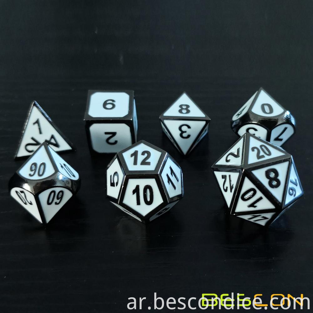 Polyhedral Metal Dice Set For Tabletop Game 12